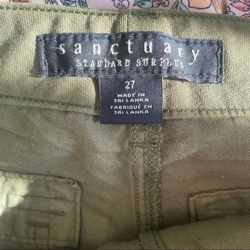 NWOT Sanctuary Green Cargo Belted Utility Pants - Picture 2 of 10